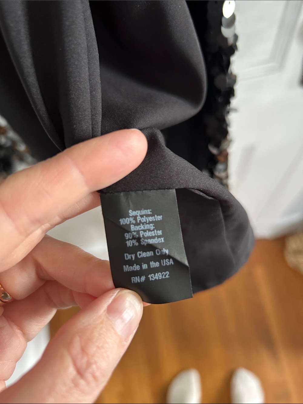 Emerson Fry Silver & Black Sequin Cape Jacket - Picture 6 of 6
